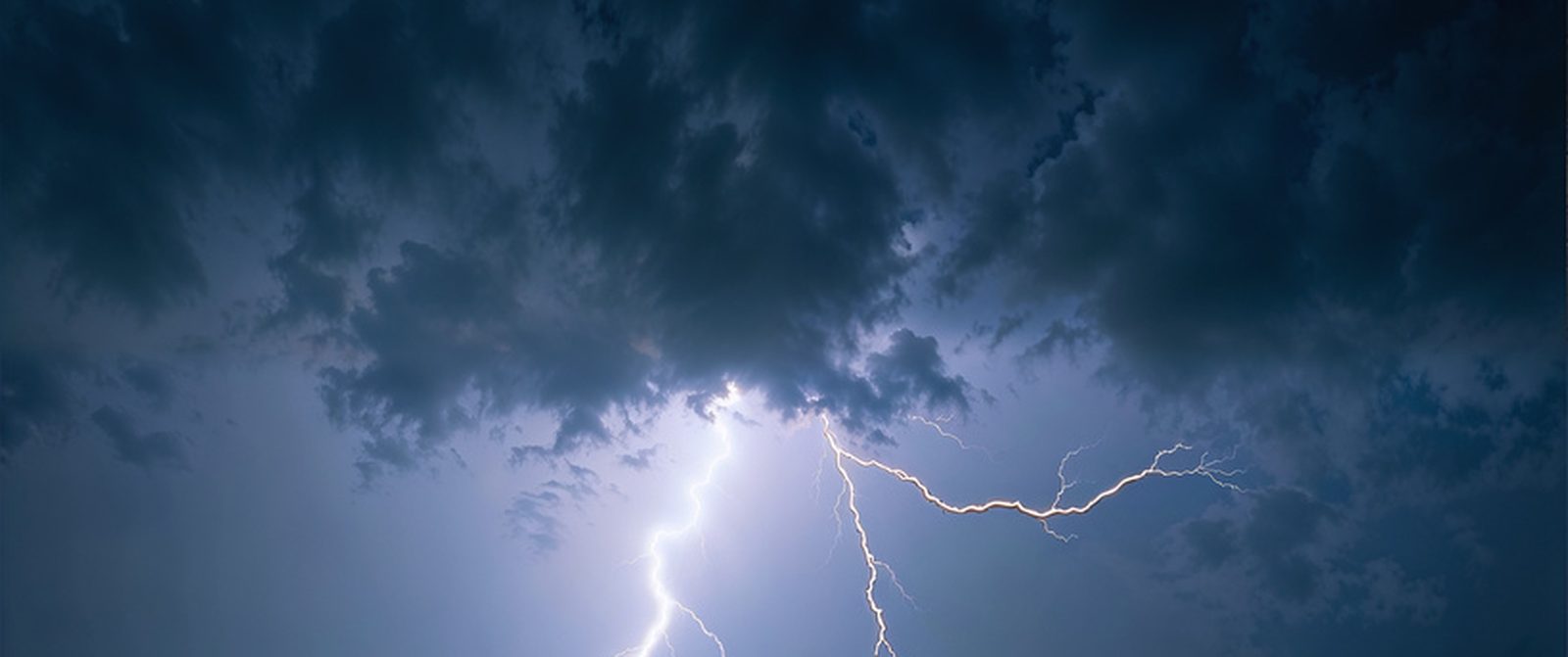 Lightning in a storm